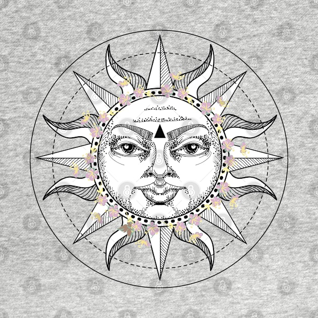 Boho Sun Art by BWXshirts